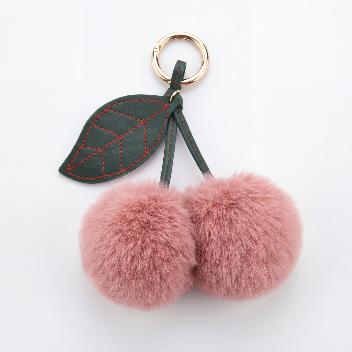 Velvet Cherry Pom Charm