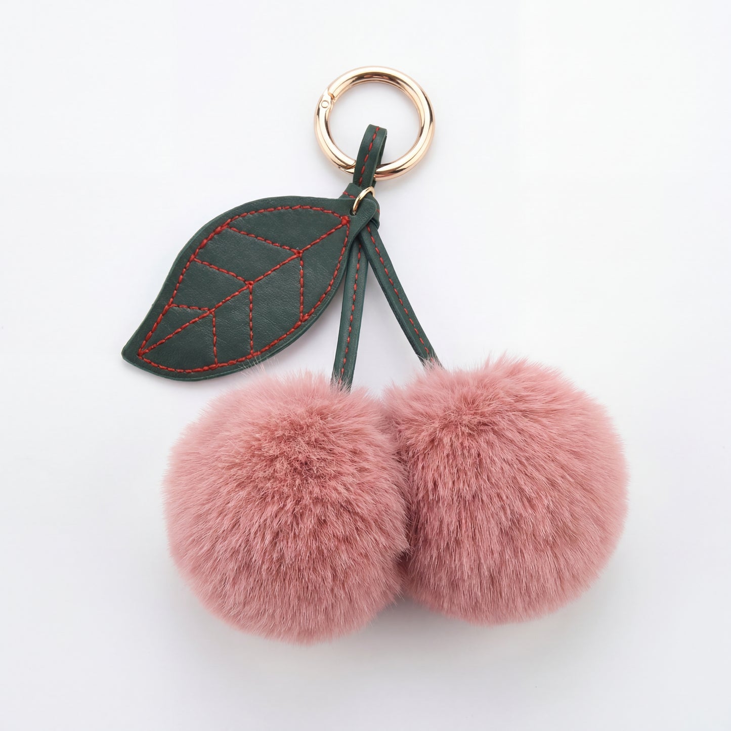 Velvet Cherry Pom Charm