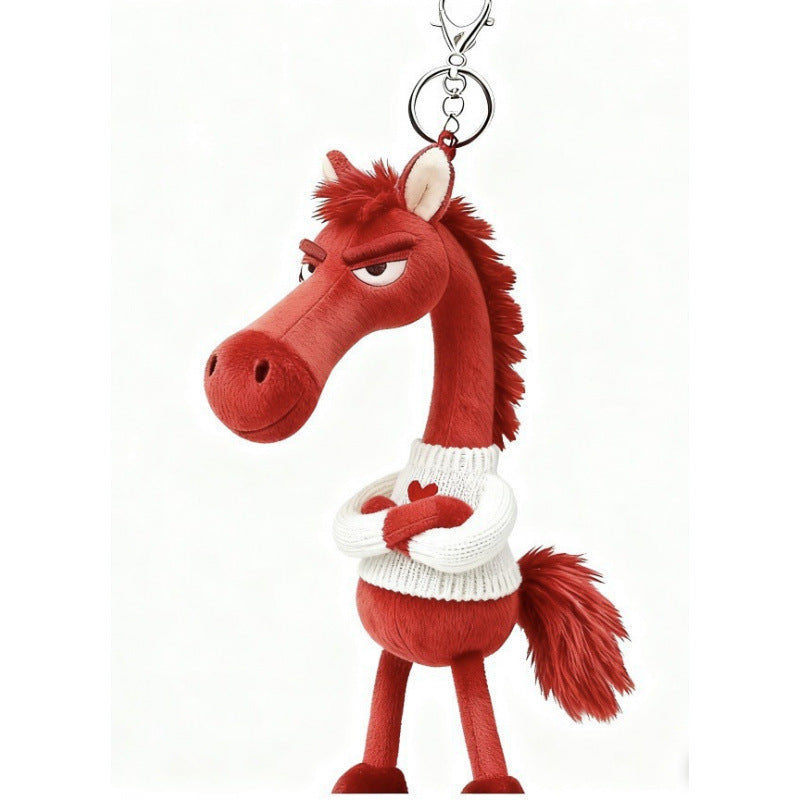 Moody Horse Plush Bead Charm