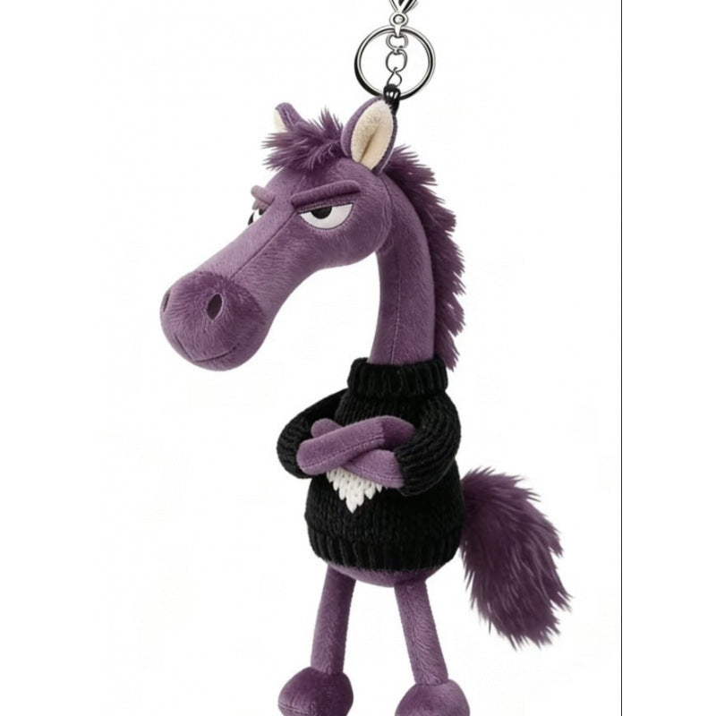 Moody Horse Plush Bead Charm