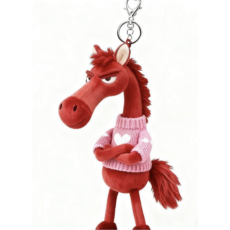 Moody Horse Plush Bead Charm