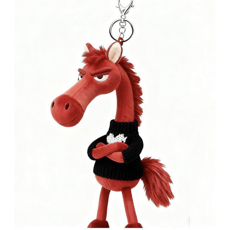 Moody Horse Plush Bead Charm