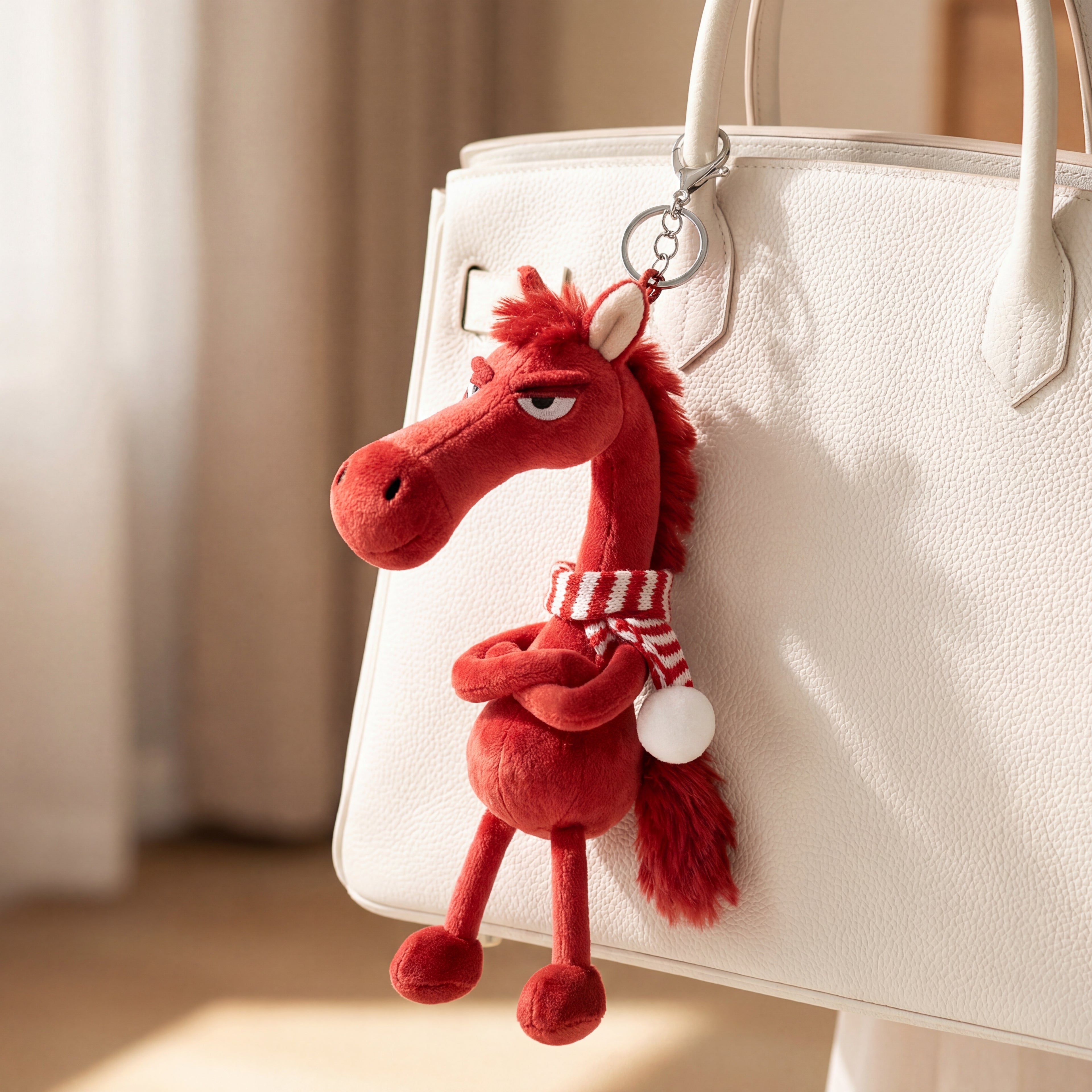 Scarfed Moody Horse Plush Charm