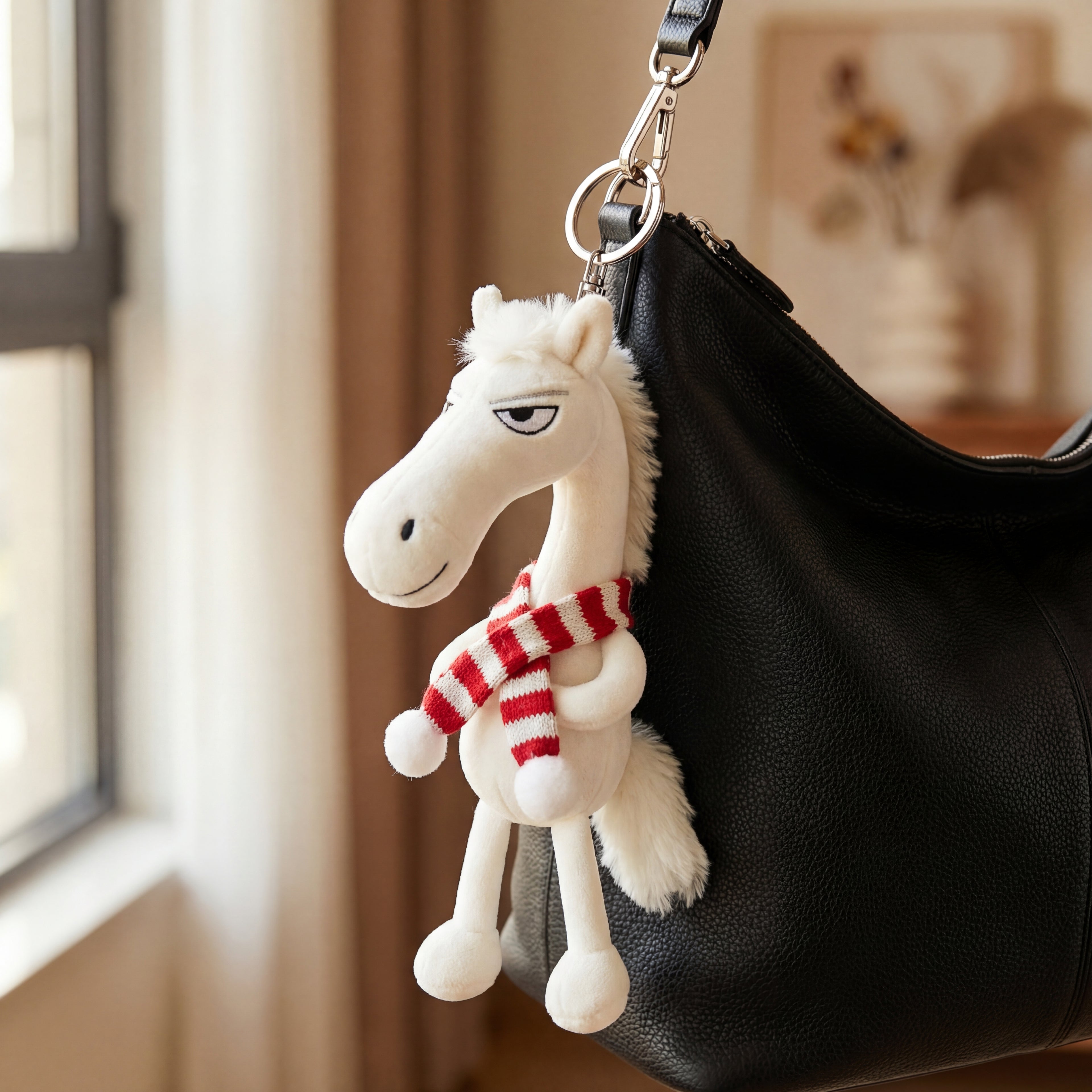 Scarfed Moody Horse Plush Charm