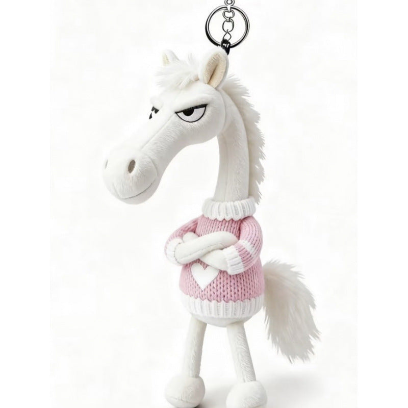 Moody Horse Plush Bead Charm