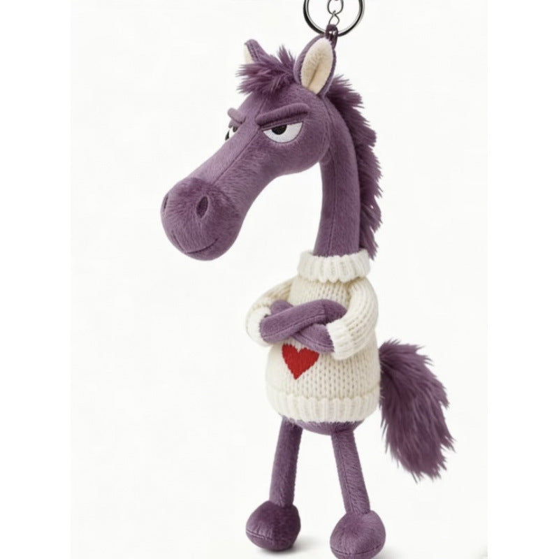 Moody Horse Plush Bead Charm