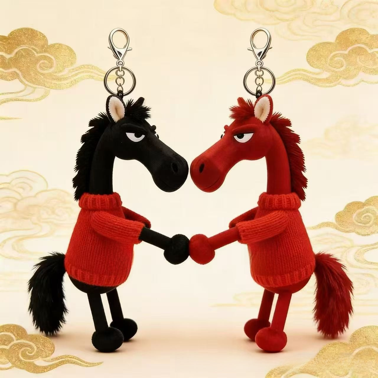 Moody Horse Plush Bead Charm