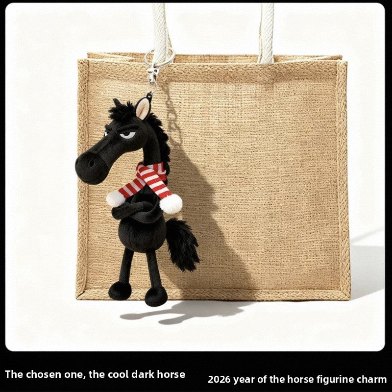 Moody Horse Plush Bead Charm