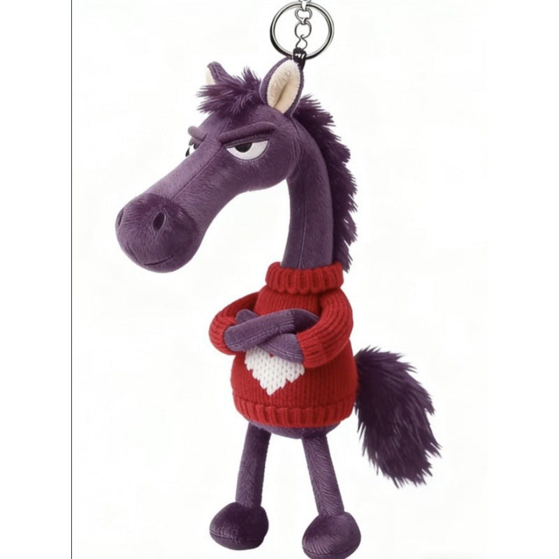 Moody Horse Plush Bead Charm