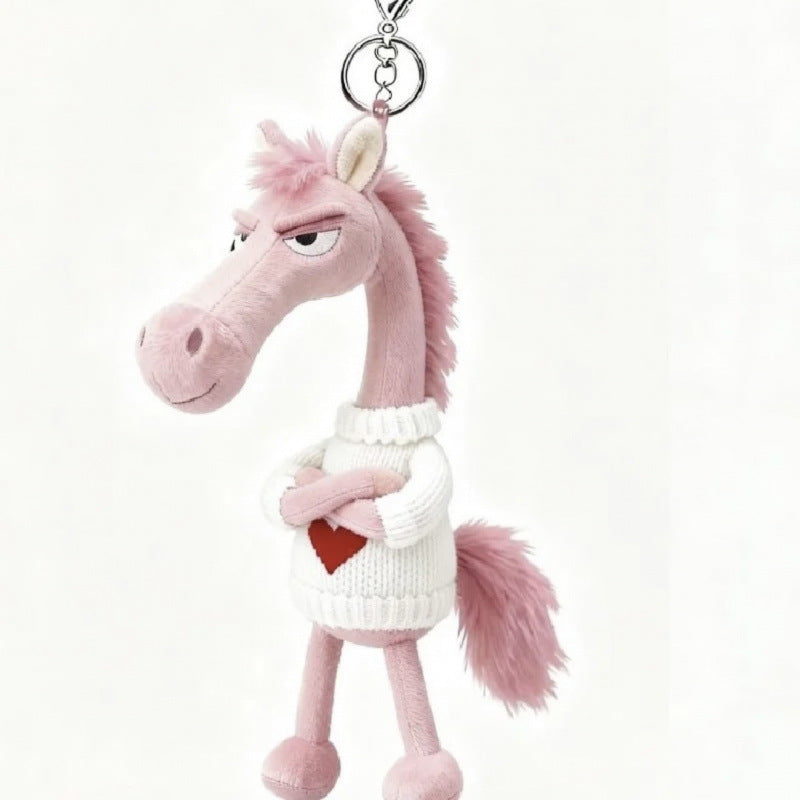 Moody Horse Plush Bead Charm