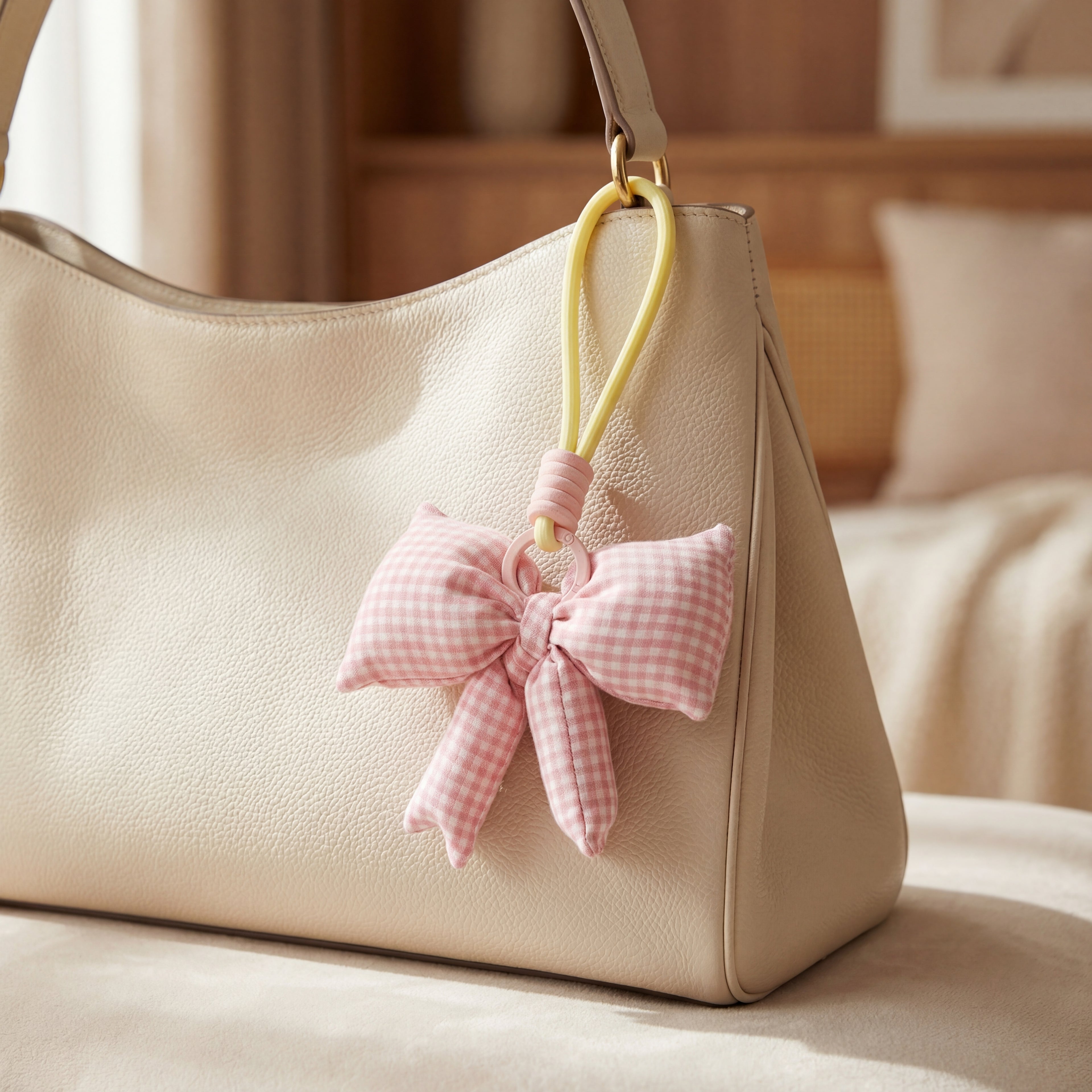 Gingham Bow Charm