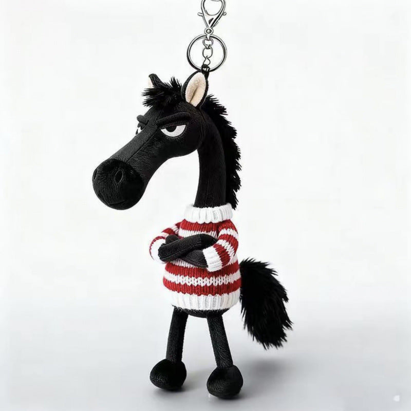 Moody Horse Plush Bead Charm