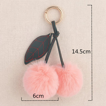 Velvet Cherry Pom Charm