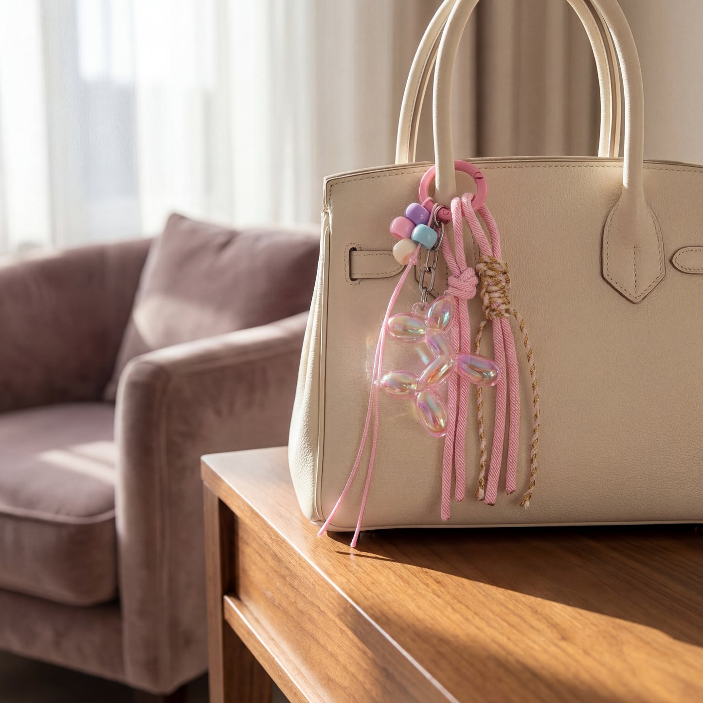 Iridescent Bloom Bead Charm