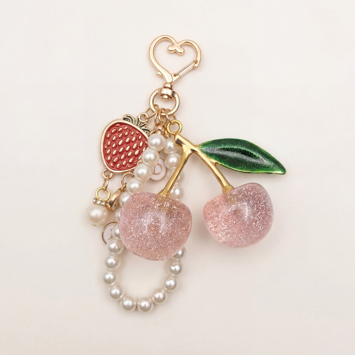 Pearl Cherry Bag Charm