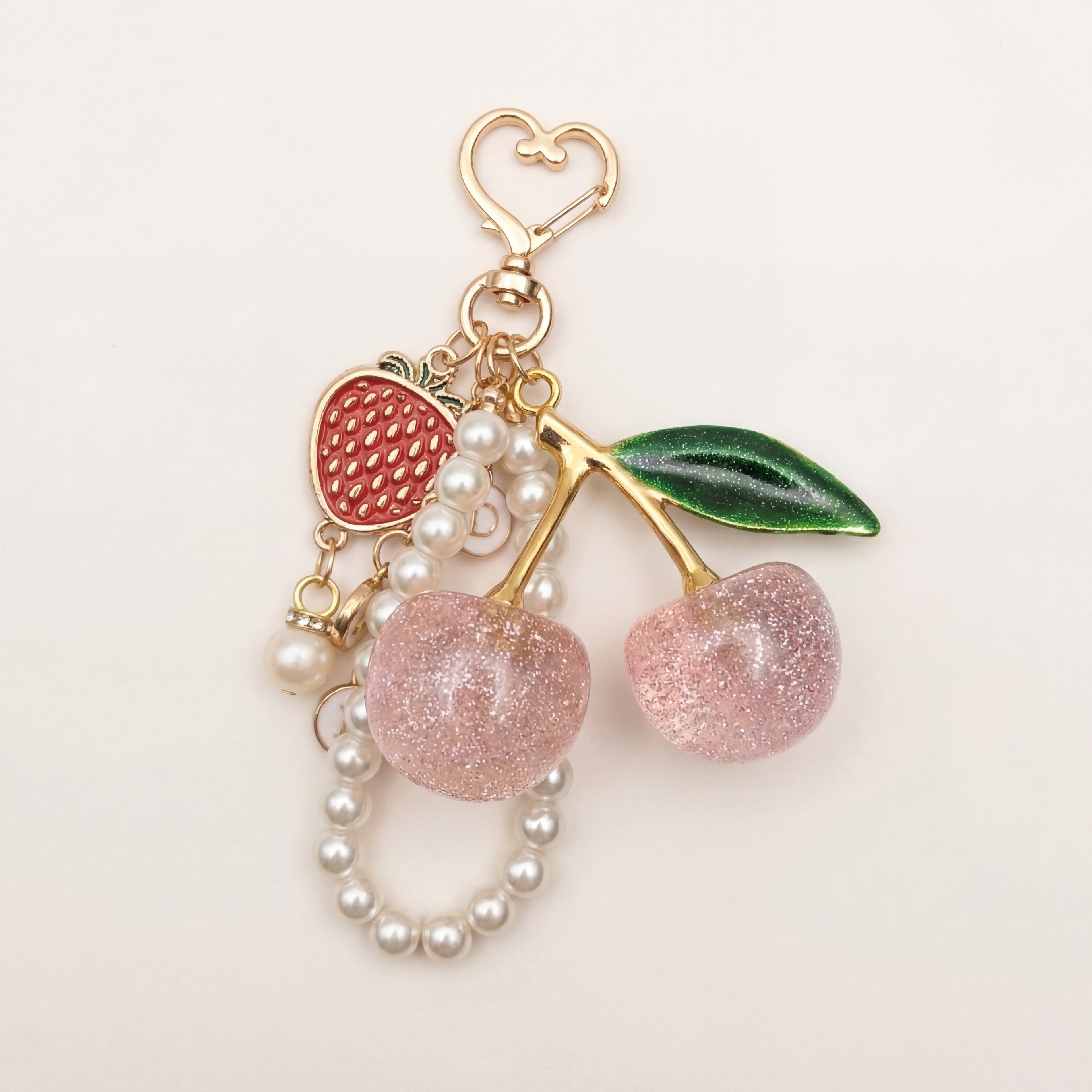 Pearl Cherry Bag Charm