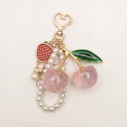 Pearl Cherry Bag Charm