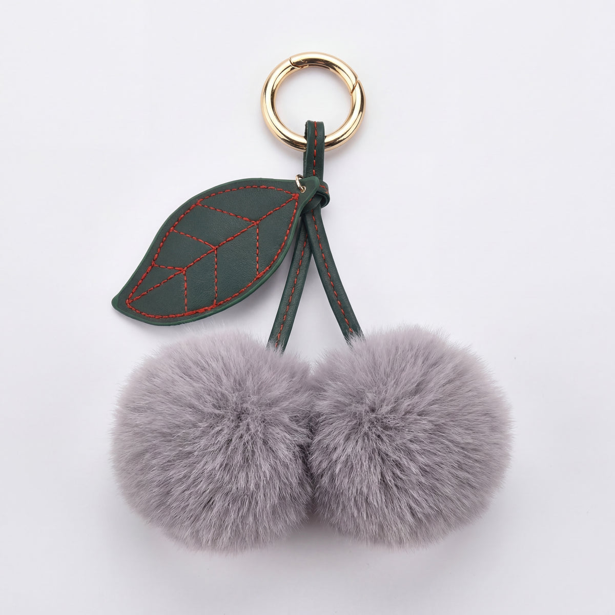 Velvet Cherry Pom Charm