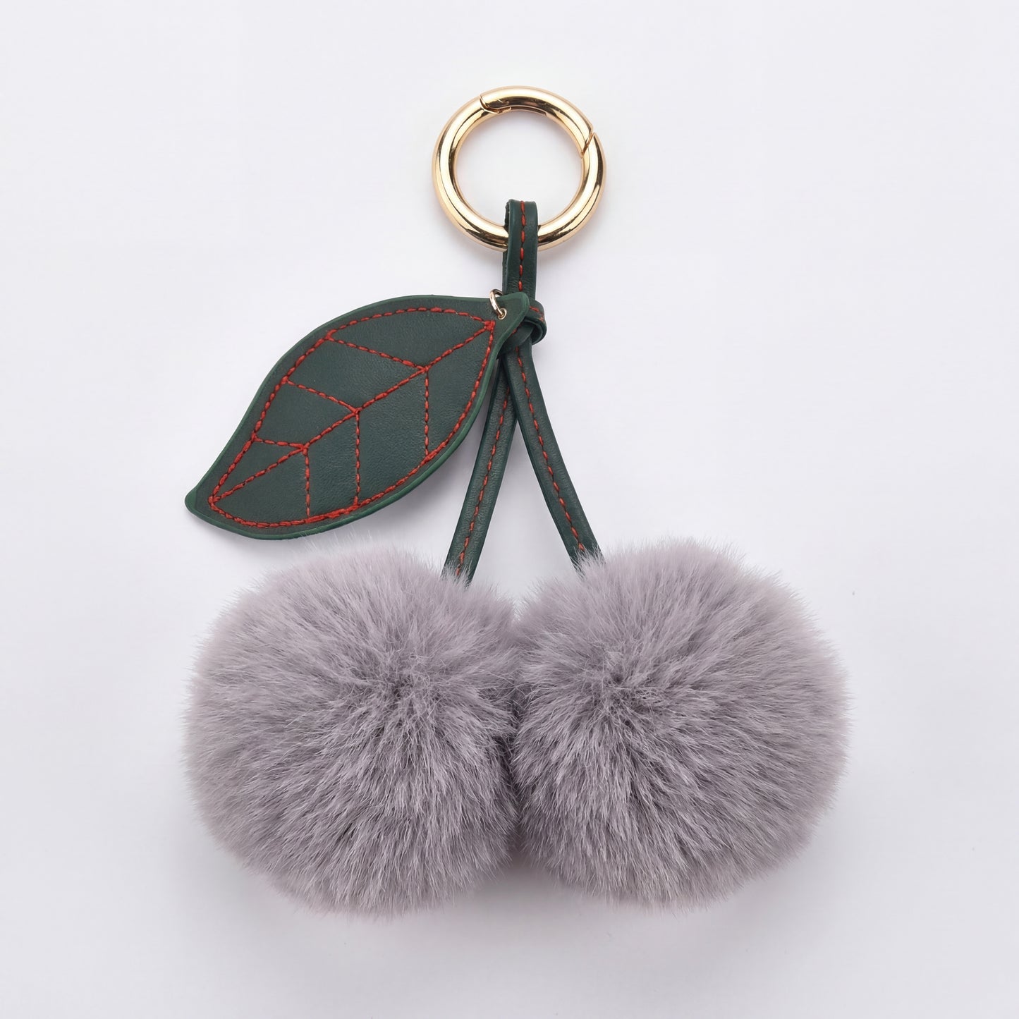 Velvet Cherry Pom Charm