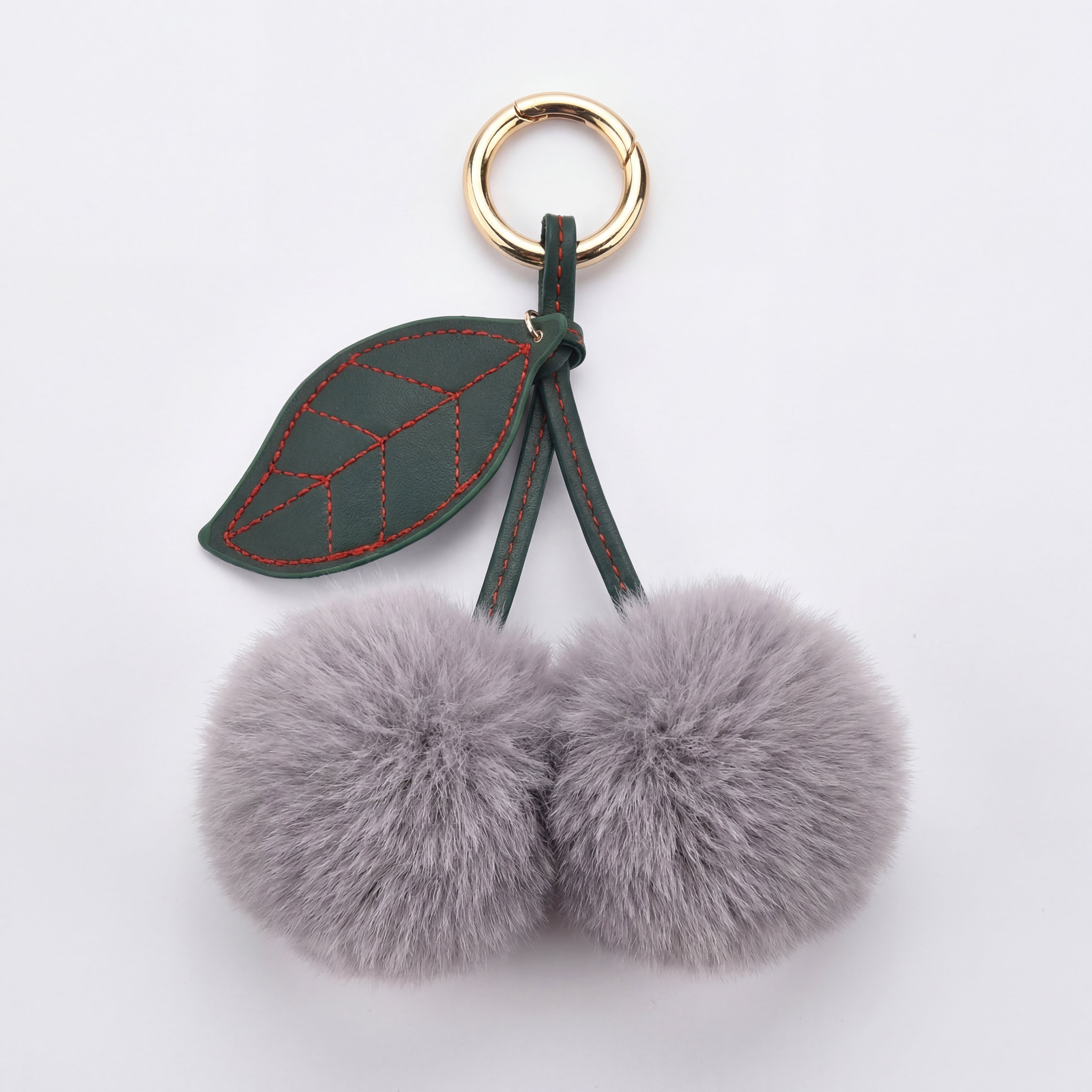 Velvet Cherry Pom Charm