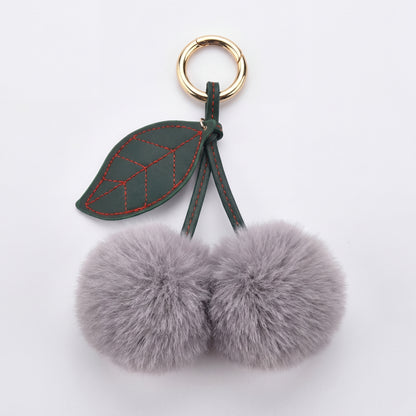 Velvet Cherry Pom Charm