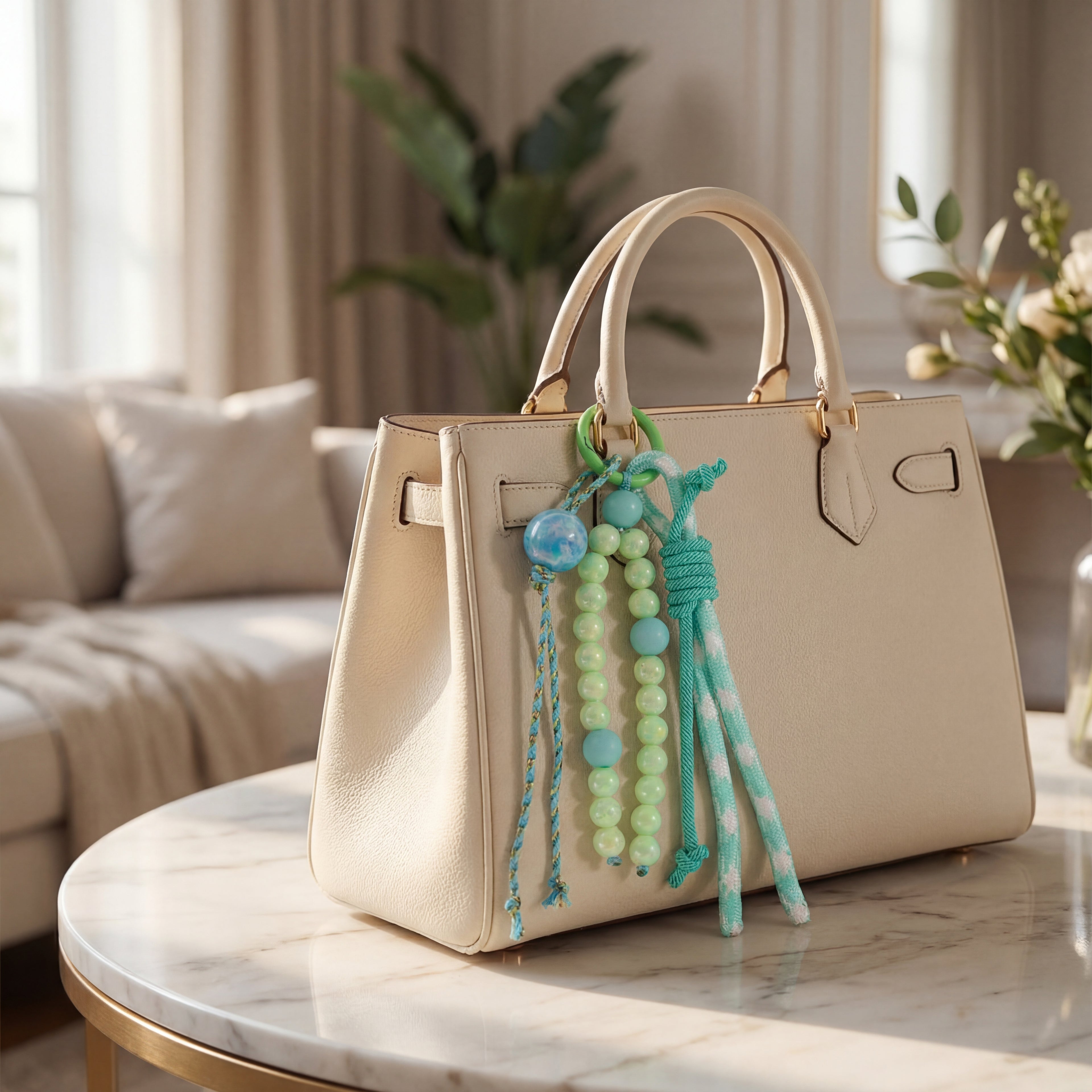 Aqua Mist Bead Charm