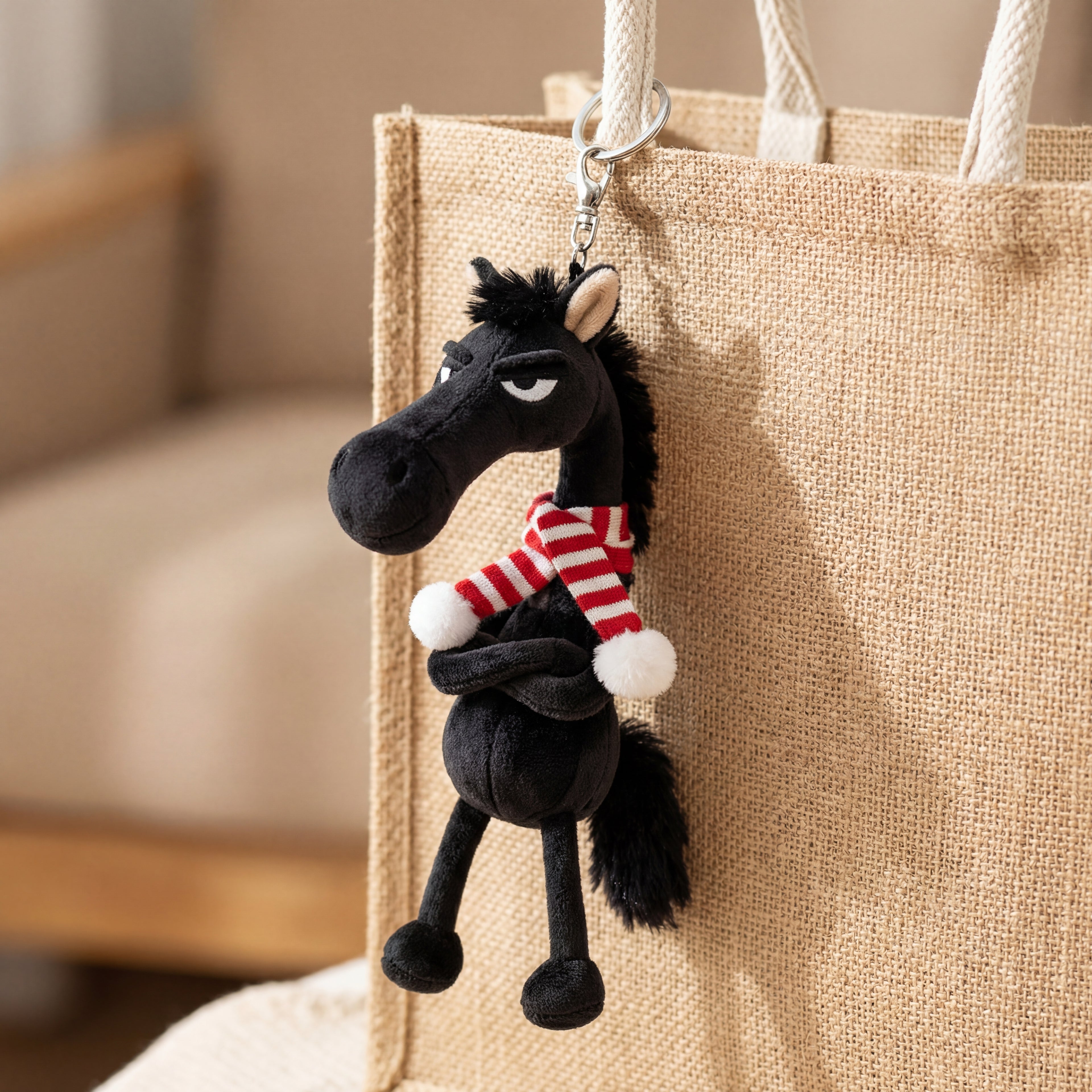Scarfed Moody Horse Plush Charm