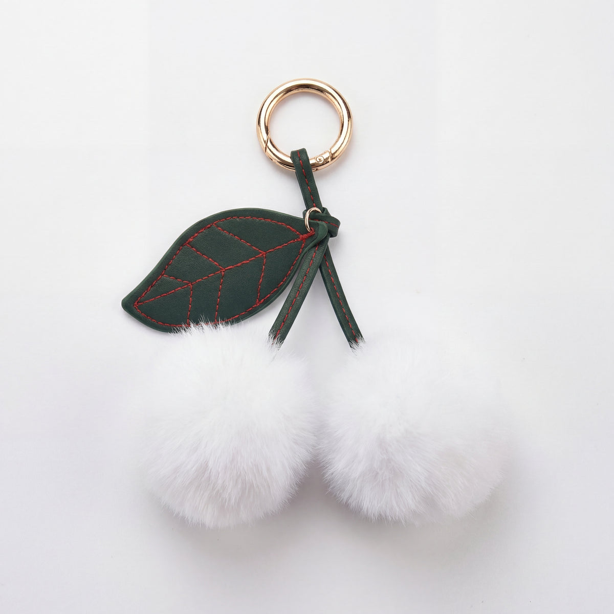 Velvet Cherry Pom Charm