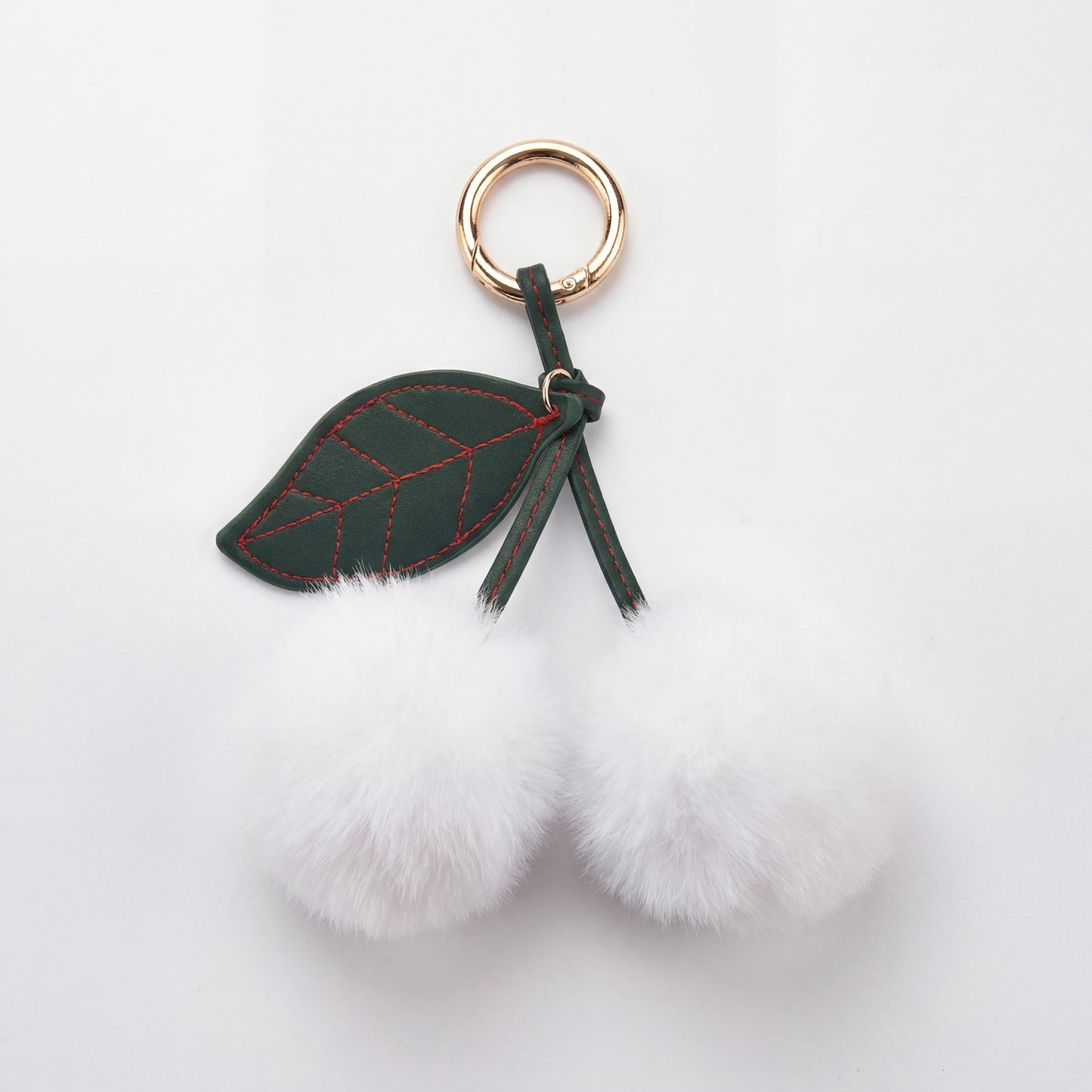 Velvet Cherry Pom Charm