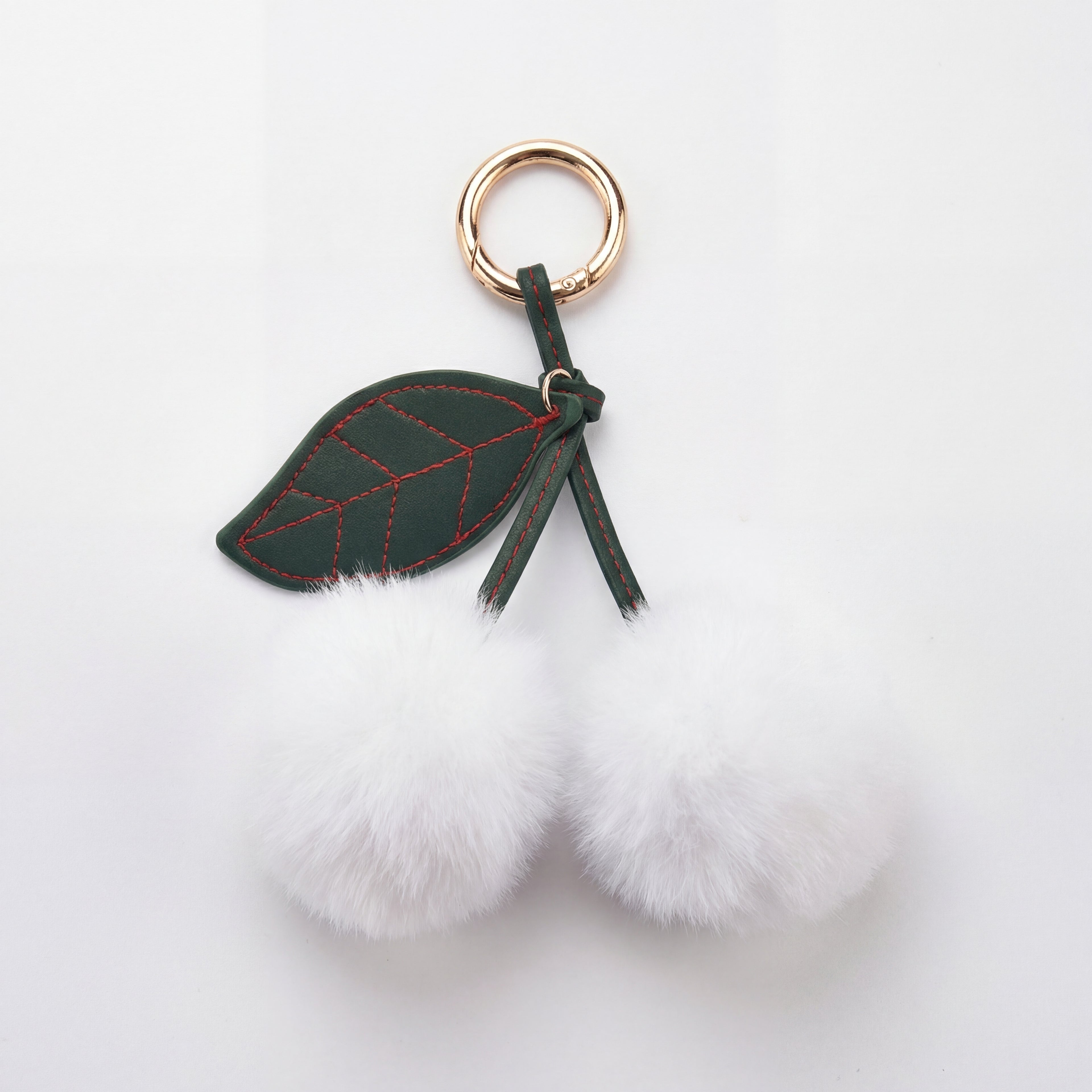 Velvet Cherry Pom Charm