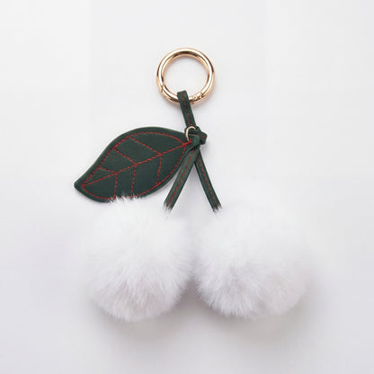 Velvet Cherry Pom Charm