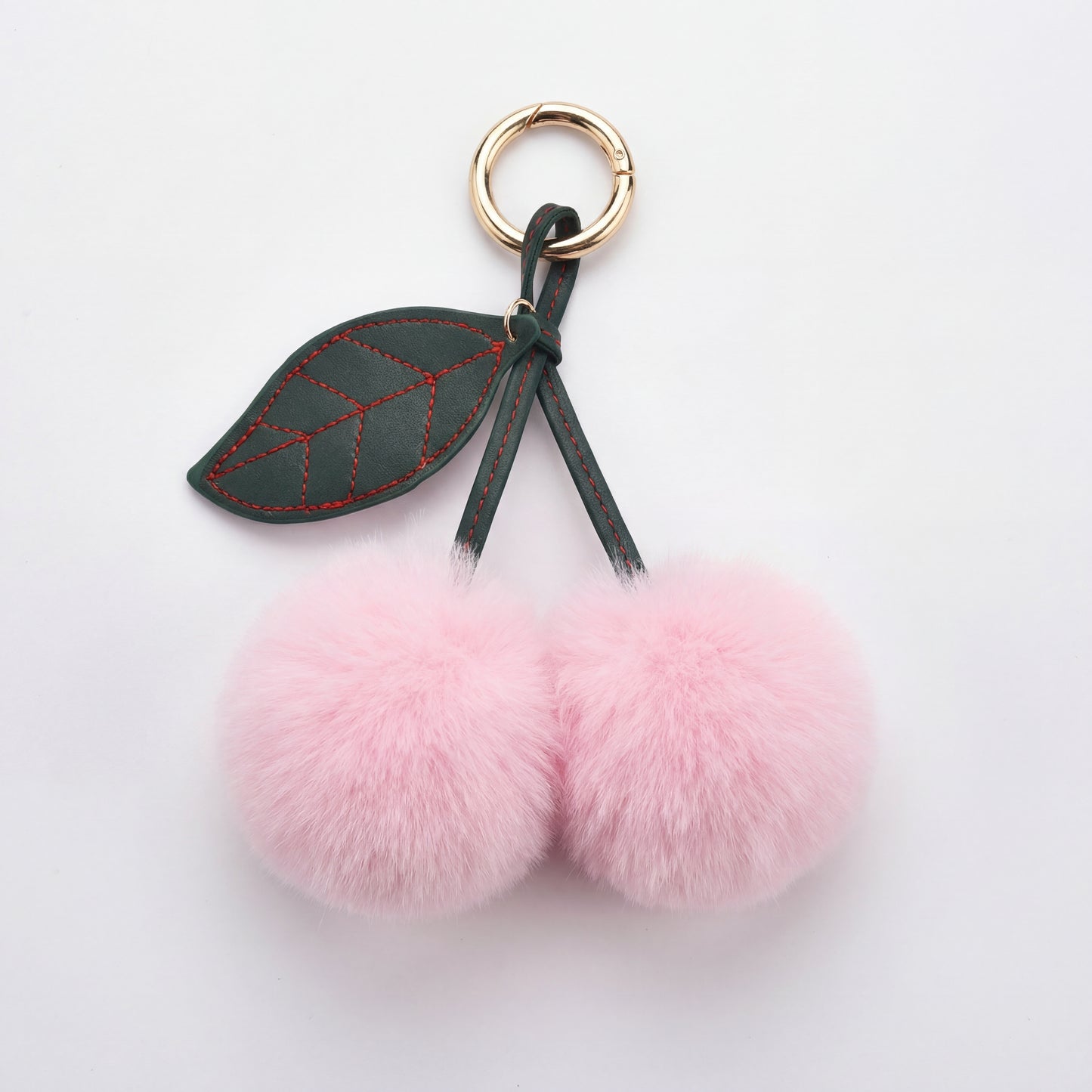 Velvet Cherry Pom Charm